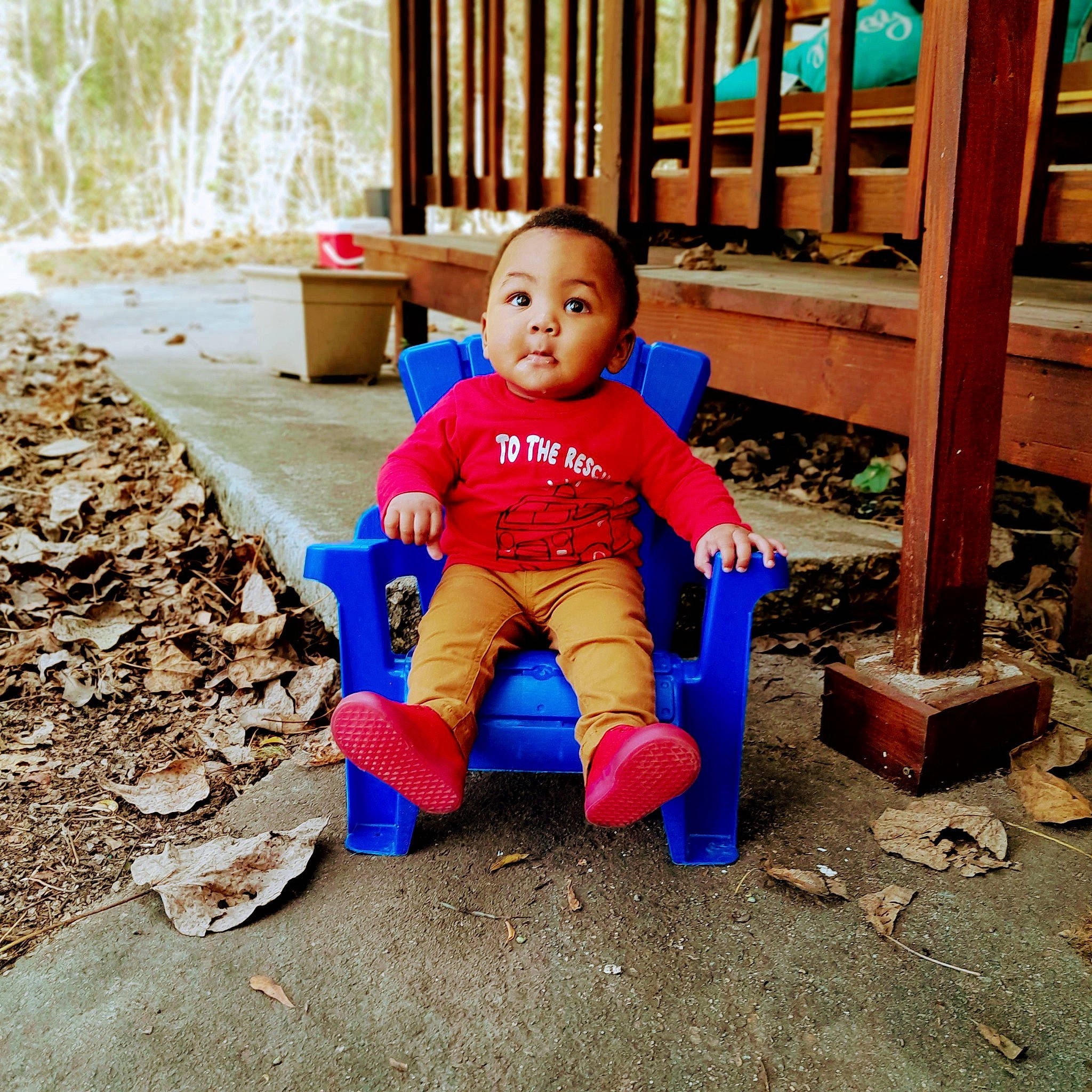 Kyrie joined the competition — help win amazing prizes! baby, baby_toddler_clothing, child, city, electric_blue, flooring, fun, grass, happy, human_settlement, leisure, outdoor_play_equipment, people_in_nature, person, play, recreation, sitting, soil, t_shirt, toddler