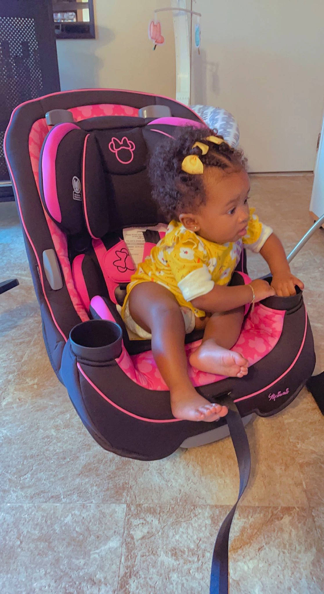 Onijujuah joined the competition — help win amazing prizes! auto_part, baby, baby_products, baby_toddler_clothing, chair, child, comfort, fashion_accessory, fun, human_leg, leisure, magenta, person, personal_protective_equipment, pink, purple, sandal, sitting, sneakers, thigh