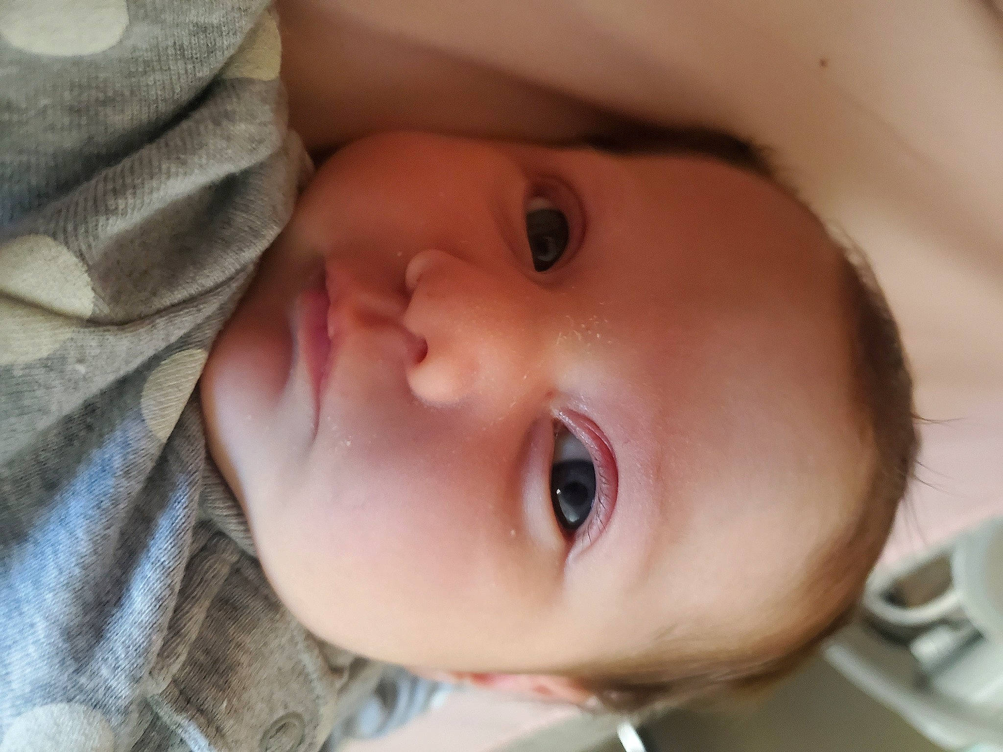 Alyson is registered to the contest to win money with this photo: baby, baby_toddler_clothing, cheek, child, clothing, comfort, eye, eyebrow, eyelash, forehead, happy, head, iris, lip, mouth, nose, person, skin, smile, toddler