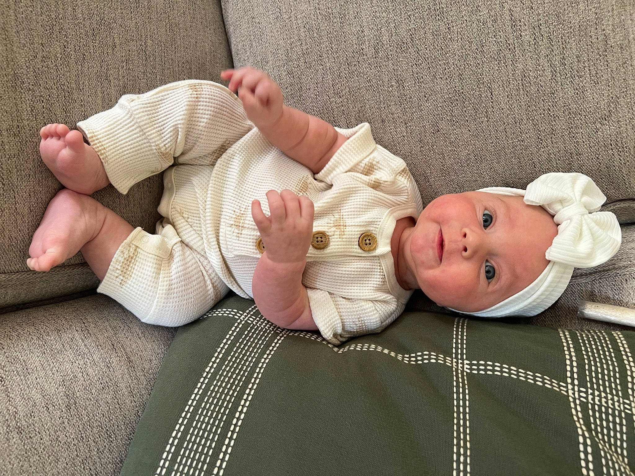 Lane joined the competition — help win amazing prizes! baby, baby_sleeping, baby_toddler_clothing, cheek, child, comfort, eye, face, gesture, hat, head, headgear, human_body, linens, mammal, person, product, skin, sleeve, thumb