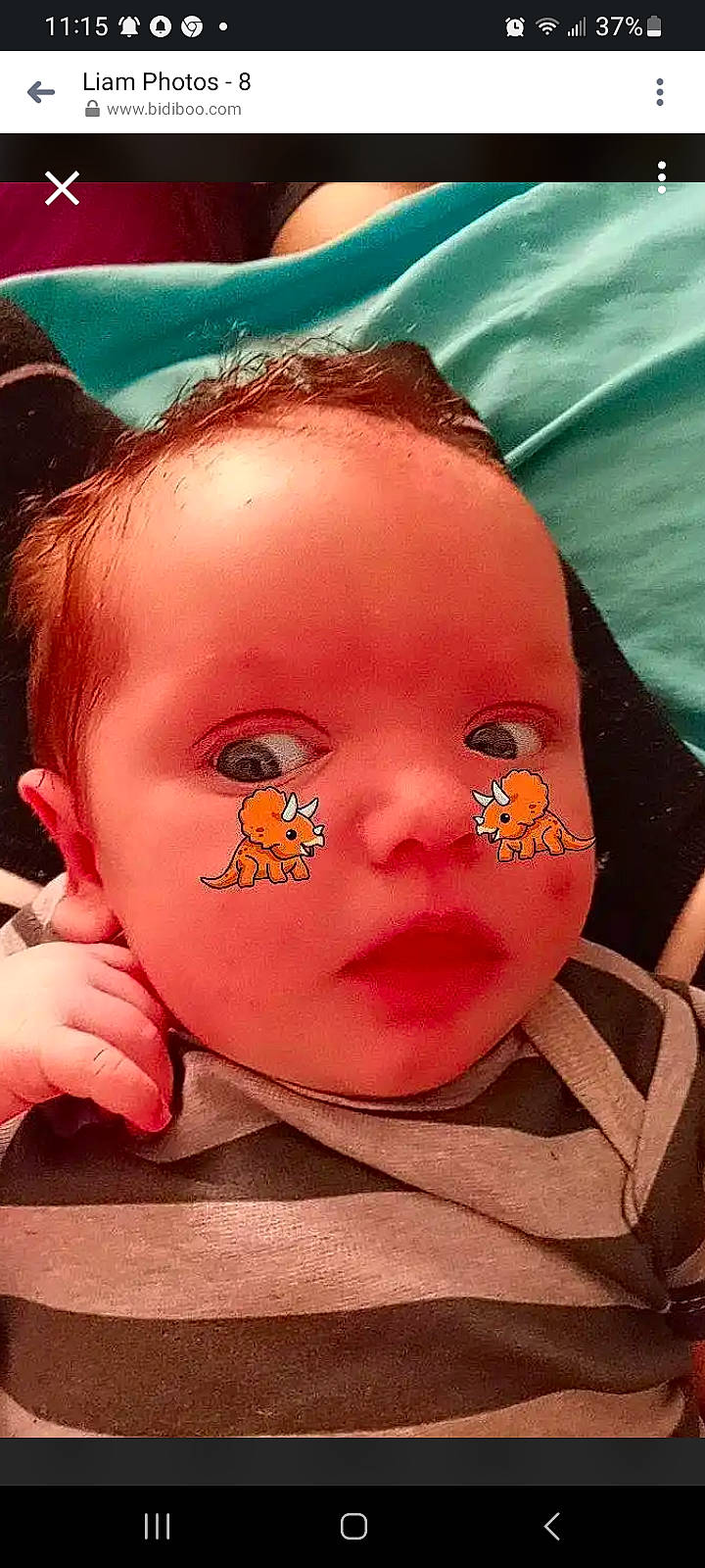 Liam joined the competition — help win amazing prizes! baby, baby_products, baby_toddler_clothing, cheek, child, ear, eyebrow, eyelash, fashion_accessory, flesh, forehead, happy, iris, lip, mouth, nose, orange, peach, person, skin