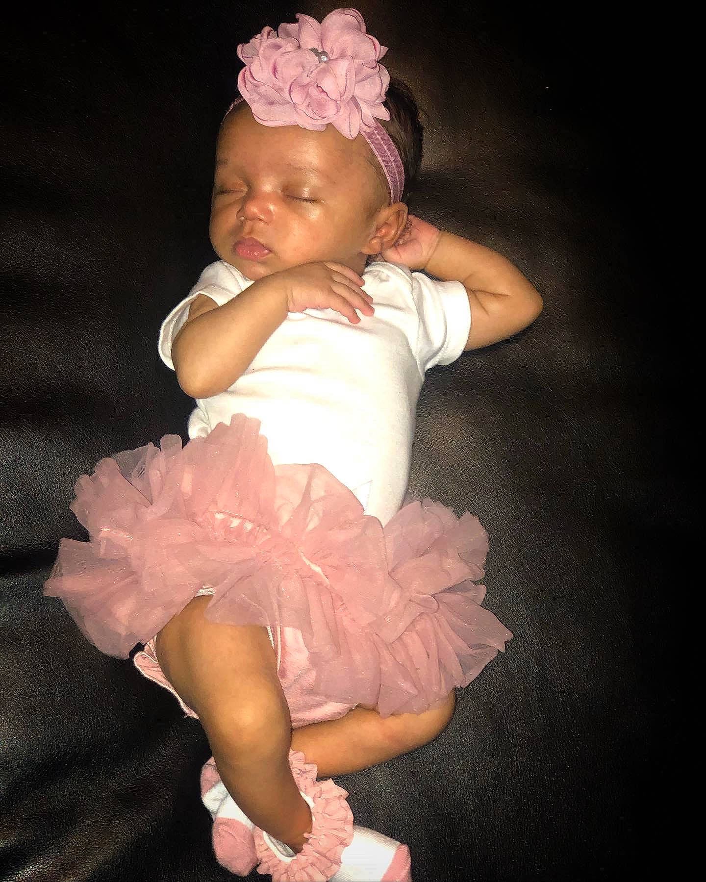 Alyrica joined the competition — help win amazing prizes! baby, baby_toddler_clothing, bridal_accessory, child, day_dress, dress, embellishment, fashion_accessory, finger, flash_photography, hat, headband, headpiece, human_leg, one_piece_garment, peach, person, pink, ruffle, sleeve