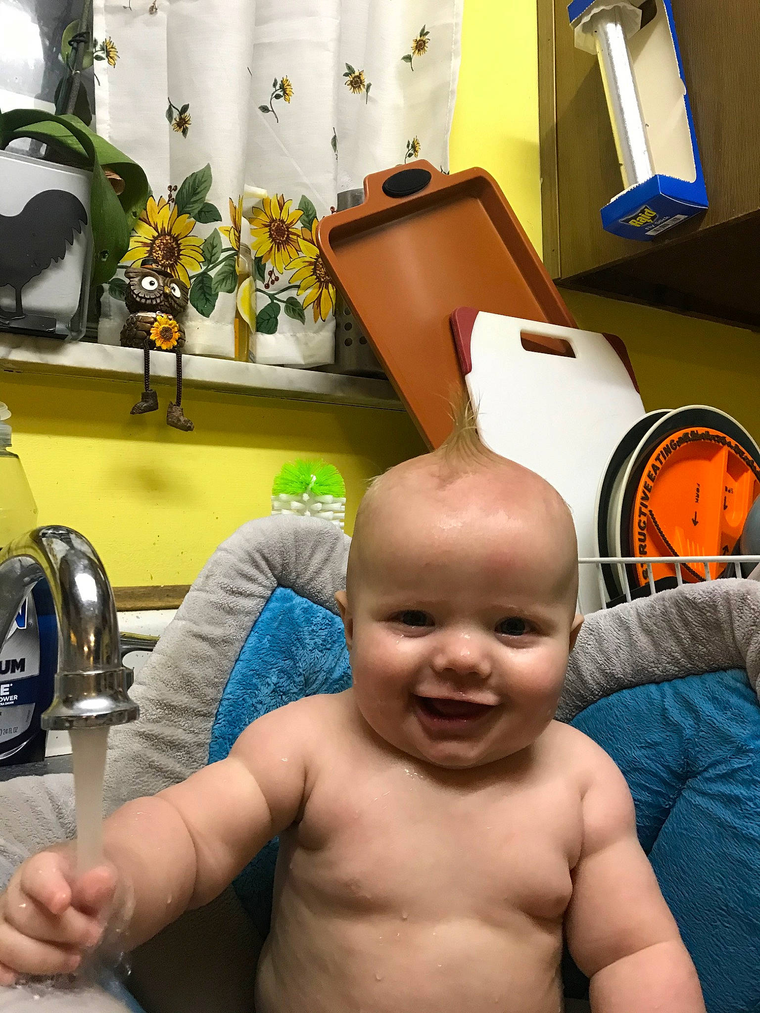 Landen is registered to the contest to win money with this photo: arm, baby, child, ear, head, joy, male, muscle, person, product, toddler