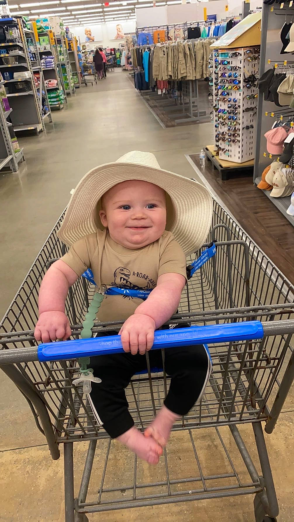 Westin joined the competition — help win amazing prizes! baby_carriage, cart, customer, electric_blue, fun, happy, hat, headwear, joy, leisure, outdoor_furniture, person, photograph, retail, shopping, shopping_cart, sitting, skin, smile, snapshot
