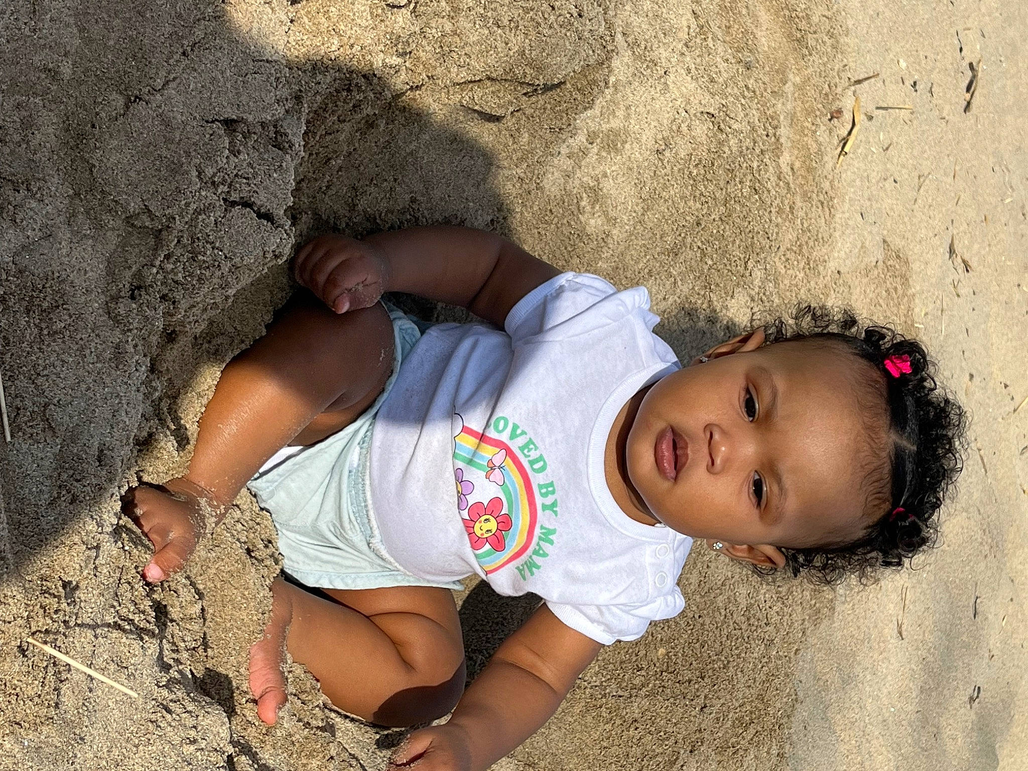 Asa'Ani joined the competition — help win amazing prizes! arm, chest, eye, face, fun, grass, hair, hand, happy, head, human_body, human_leg, leg, people_in_nature, person, plant, skin, thigh, toddler, tree