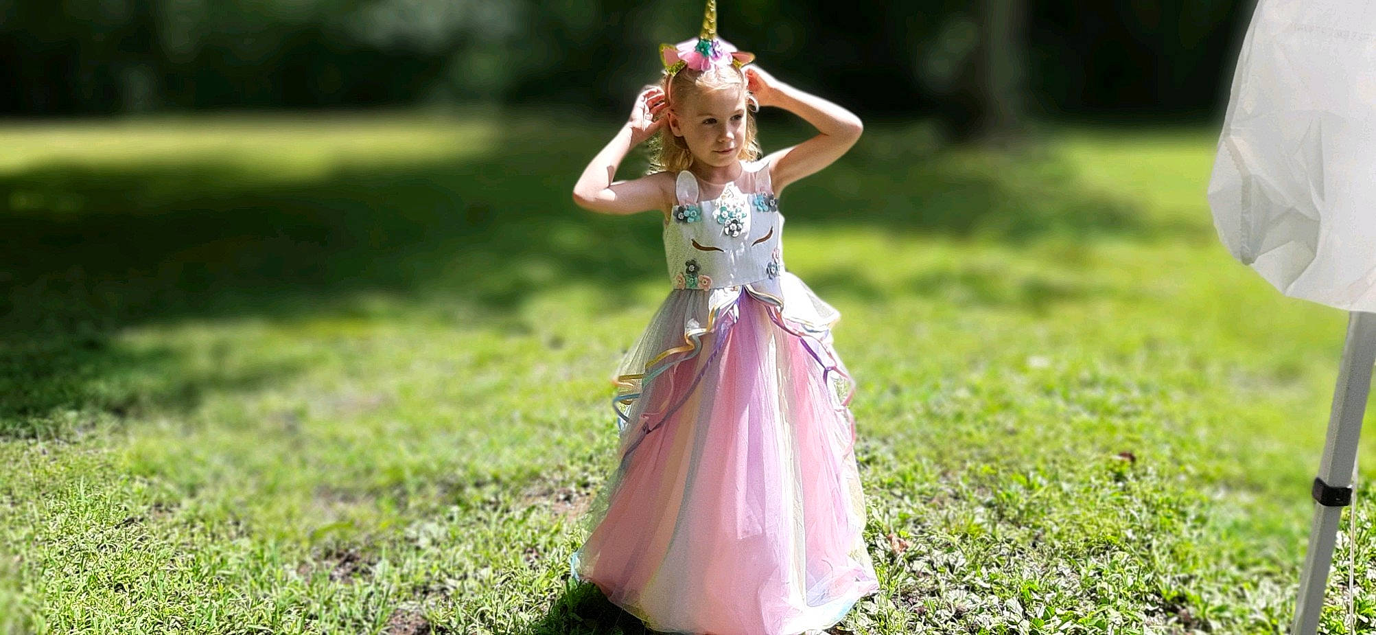 Charleigh joined the competition — help win amazing prizes! dress, figurine, gown, grass, headwear, person, photography, pink, plant, toy
