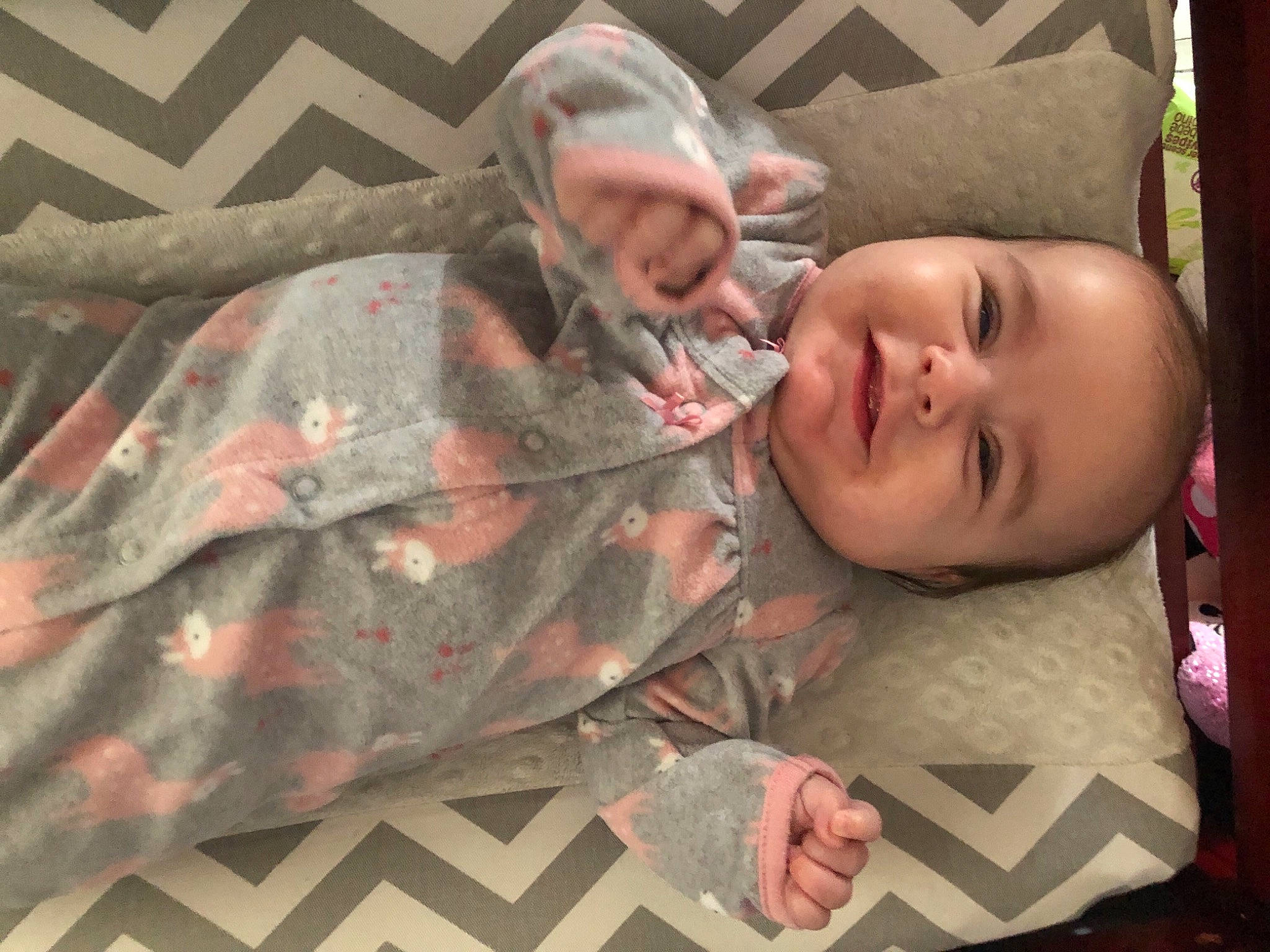 Cheyenne joined the competition — help win amazing prizes! army, baby, camouflage, child, comfort, happy, linens, marines, military_camouflage, military_person, military_uniform, non_commissioned_officer, pattern, person, pink, skin, smile, soldier, textile, toddler