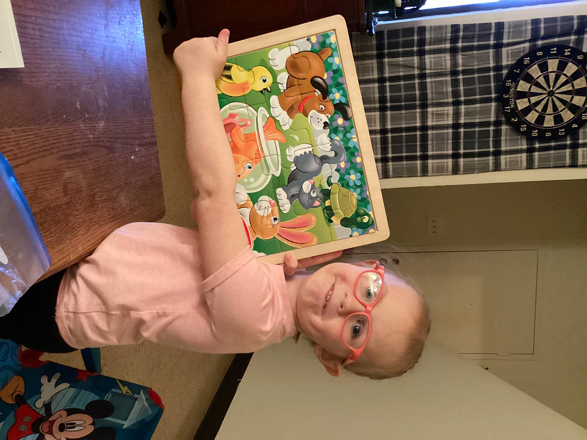 Katerina joined the competition — help win amazing prizes! art, child, comfort, dartboard, darts, flesh, flooring, fun, indoor_games_and_sports, joy, leisure, linens, person, play, recreation, room, textile, toddler, toy, visual_arts