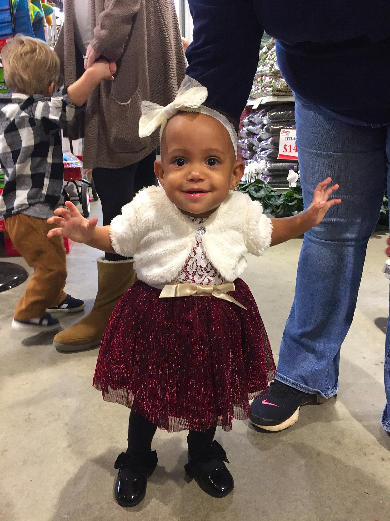 Olivia is registered to the contest to win money with this photo: child, costume, person, toddler