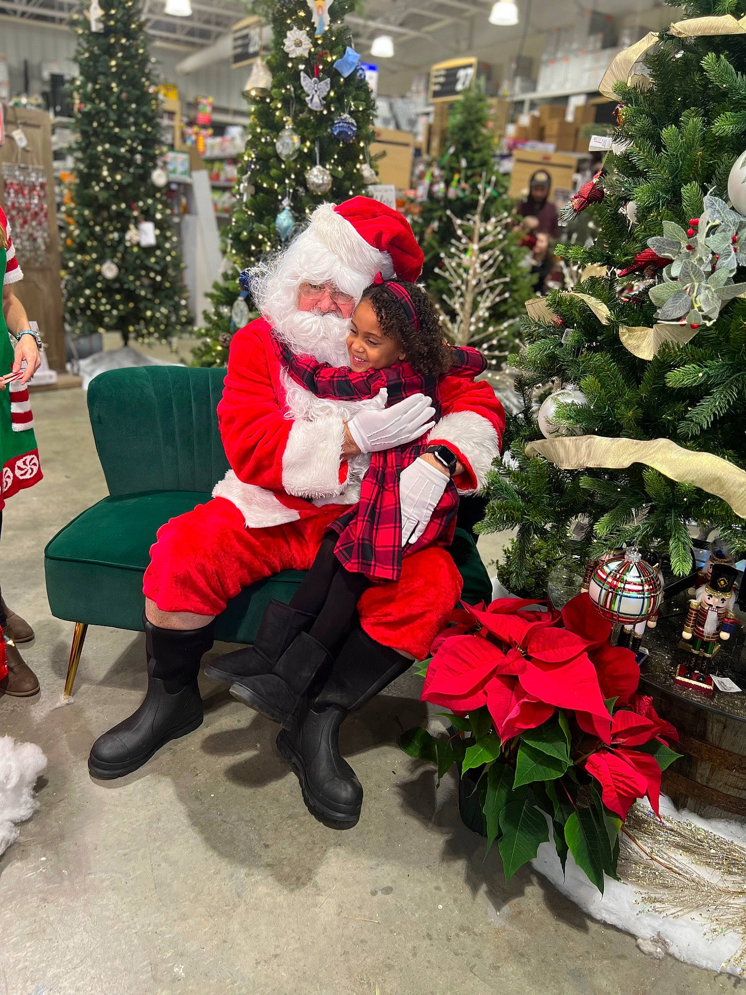 Olivia joined the competition — help win amazing prizes! annual_plant, carmine, christmas, christmas_decoration, christmas_eve, christmas_ornament, christmas_tree, conifer, event, evergreen, flower, hat, holiday, holiday_ornament, joy, lap, ornament, person, plant, santa_claus