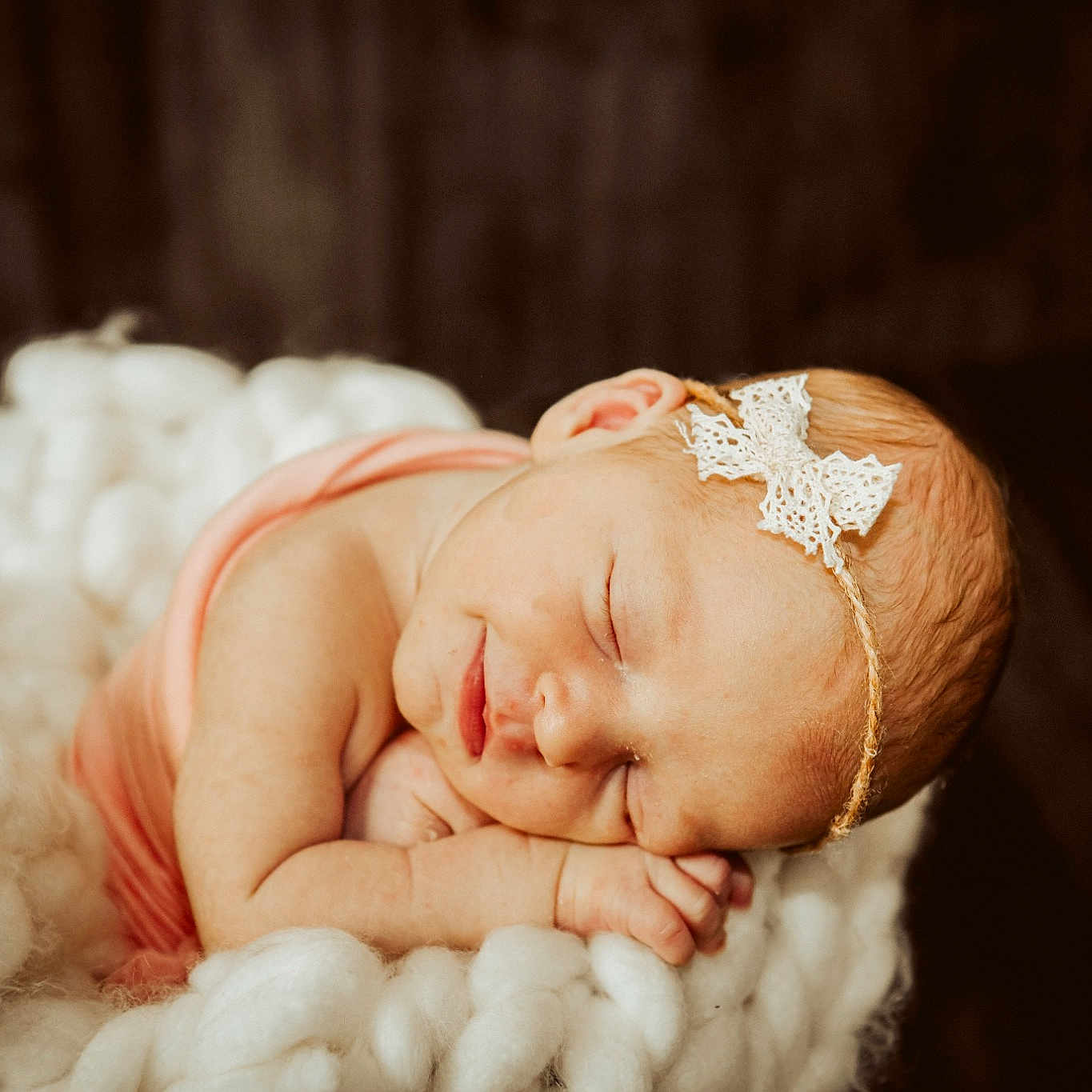 Judy joined the competition — help win amazing prizes! baby, baby_sleeping, baby_toddler_clothing, cheek, child, comfort, face, fashion_accessory, finger, flash_photography, grass, hair_accessory, happy, headgear, headpiece, jewellery, peach, skin, toddler, wood