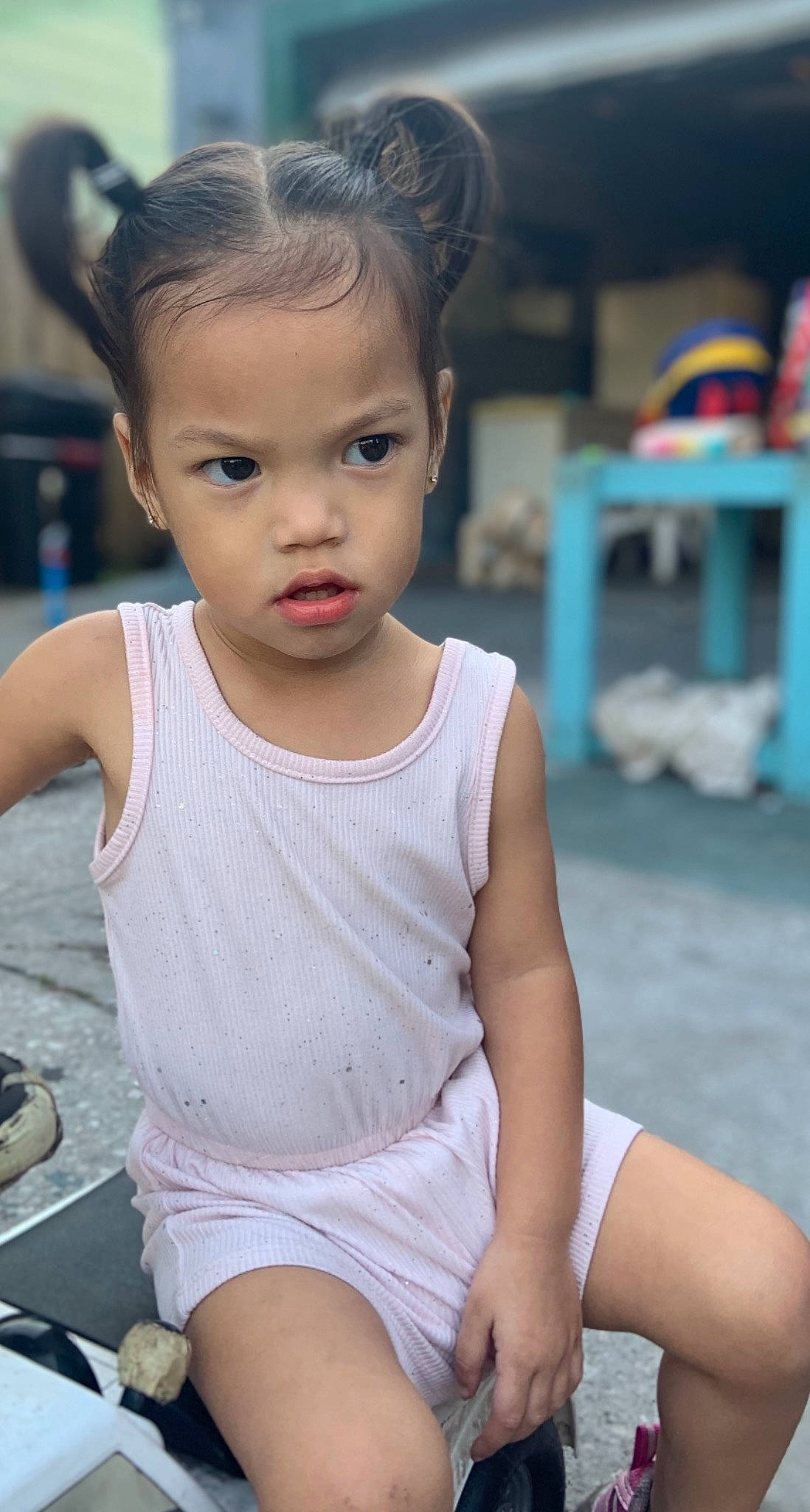 Melani is registered to the contest to win money with this photo: active_tank, baby, baby_toddler_clothing, cheek, chin, cool, eye, eyelash, hair, happy, head, iris, lip, neck, organ, person, shorts, shoulder, skin, sleeve