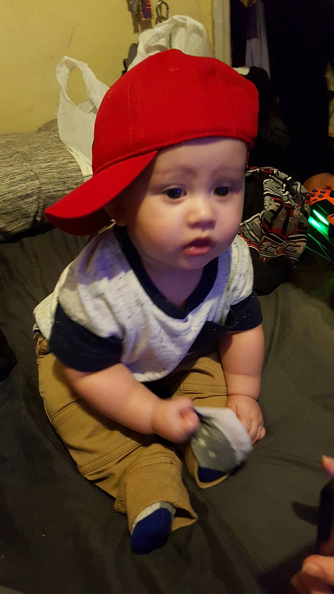 Luciano joined the competition — help win amazing prizes! child, hat, headgear, headwear, person, sun_hat, toddler