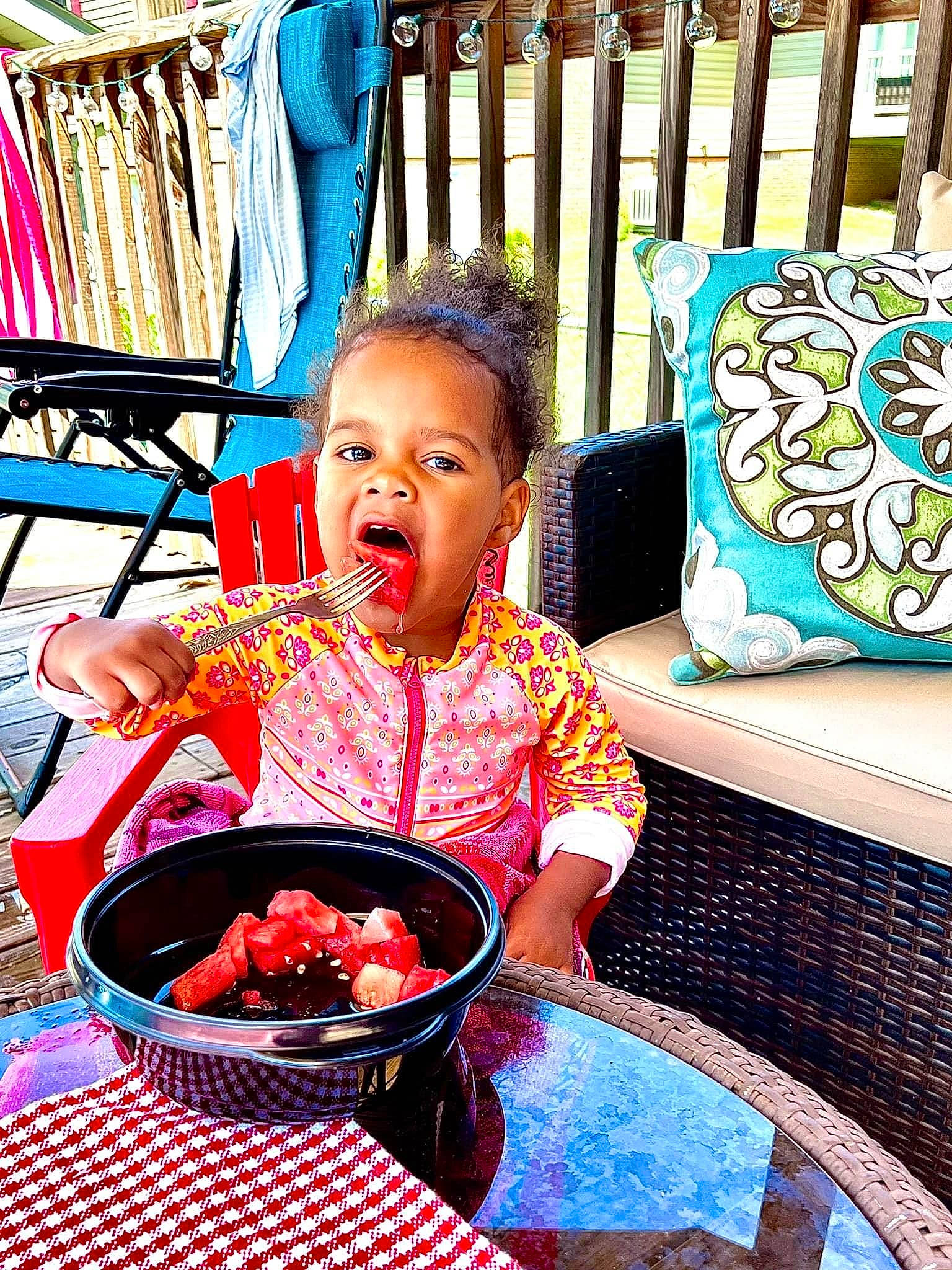 Xolani joined the competition — help win amazing prizes! blue, bowl, child, comfort, comfort_food, cuisine, dish, eating, food, food_craving, happy, junk_food, leisure, person, plate, sharing, sitting, sweetness, table, tableware