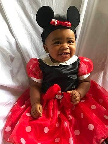 Lexi Phillips joined the competition — help win amazing prizes! baby, baby_toddler_clothing, child, costume, curtain, dress, event, face, fun, happy, head, person, pink, red, skin, sleeve, smile, standing, textile, toddler