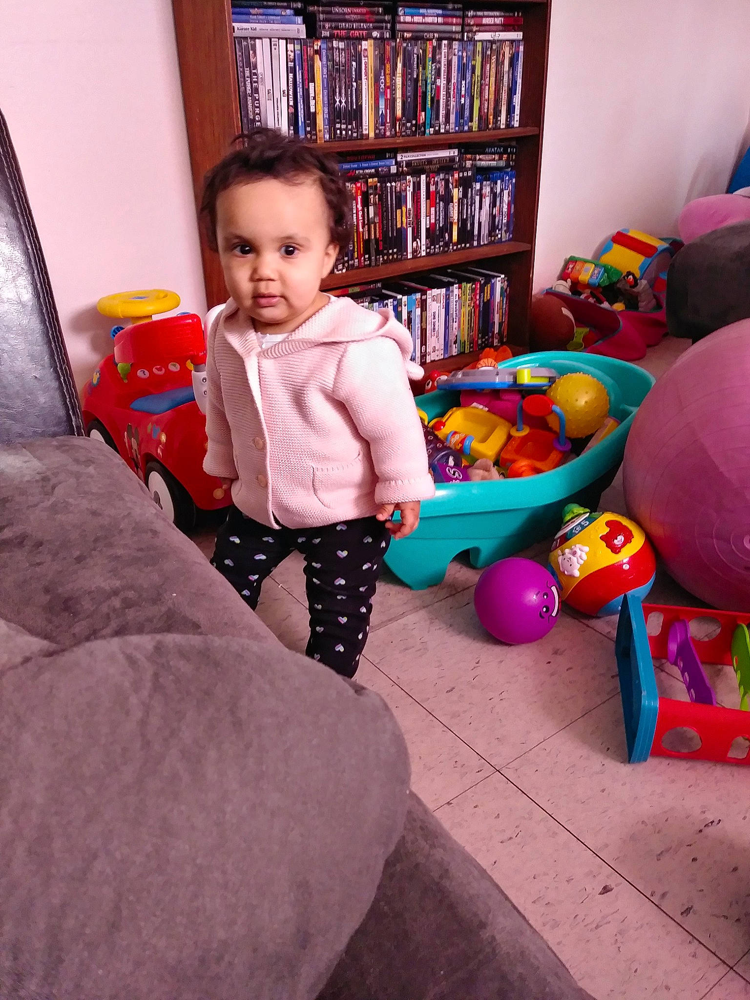 Rayna joined the competition — help win amazing prizes! child, day, fun, girl, infant, person, pink, play, product, purple, room, skin, textile, toddler, toy