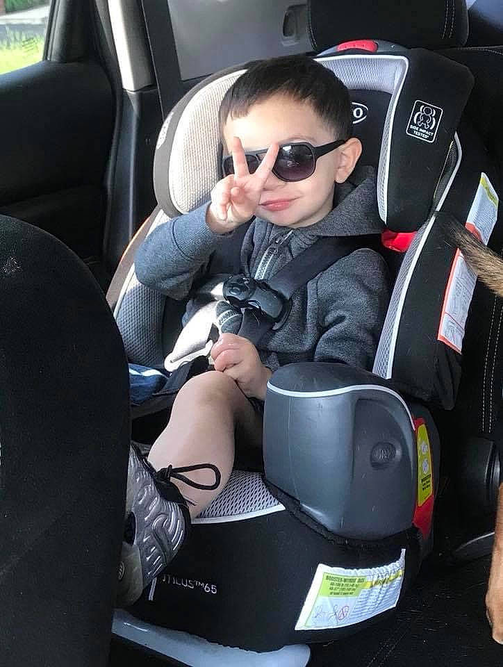 Salvatore joined the competition — help win amazing prizes! auto_part, baby_in_car_seat, car, car_seat, car_seat_cover, child, driving, eyewear, glasses, head_restraint, person, plant, product, seat_belt, steering_wheel, sunglasses, vehicle