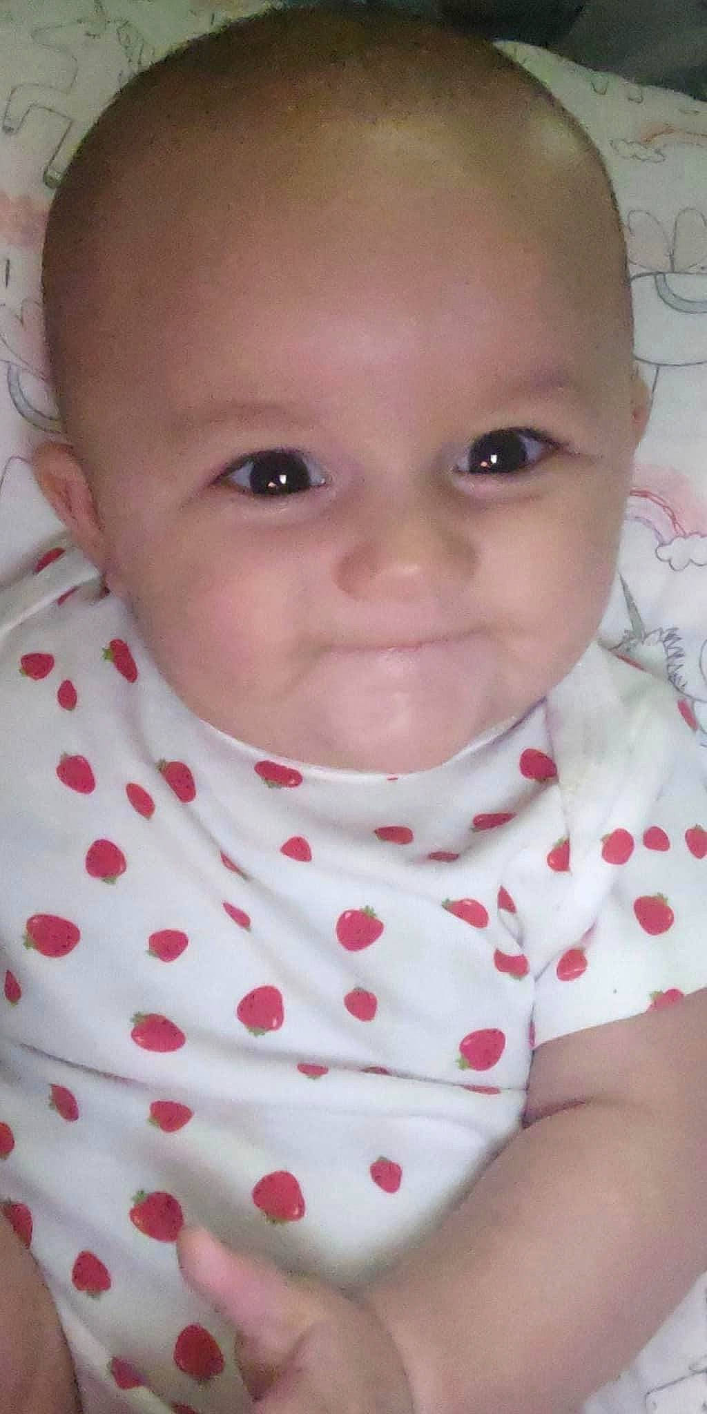 Gracie joined the competition — help win amazing prizes! baby, baby_toddler_clothing, cheek, chin, collar, eyelash, face, iris, lip, mouth, nose, organ, person, pink, product, skin, sleeve, smile, textile, toddler