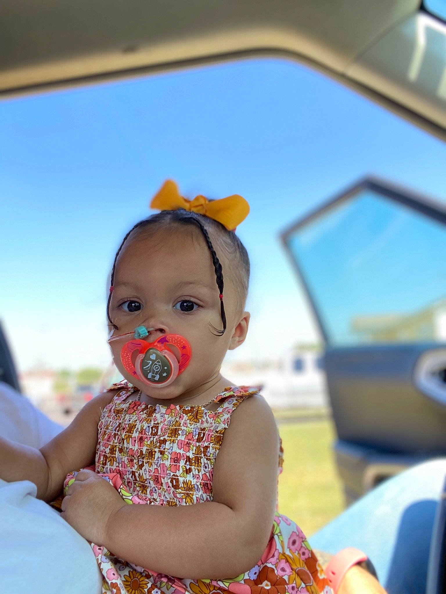 Avionna joined the competition — help win amazing prizes! baby, baby_toddler_clothing, child, dress, event, fashion_accessory, fun, gesture, happy, leisure, person, recreation, sitting, sky, toddler, tourism, travel, vacation