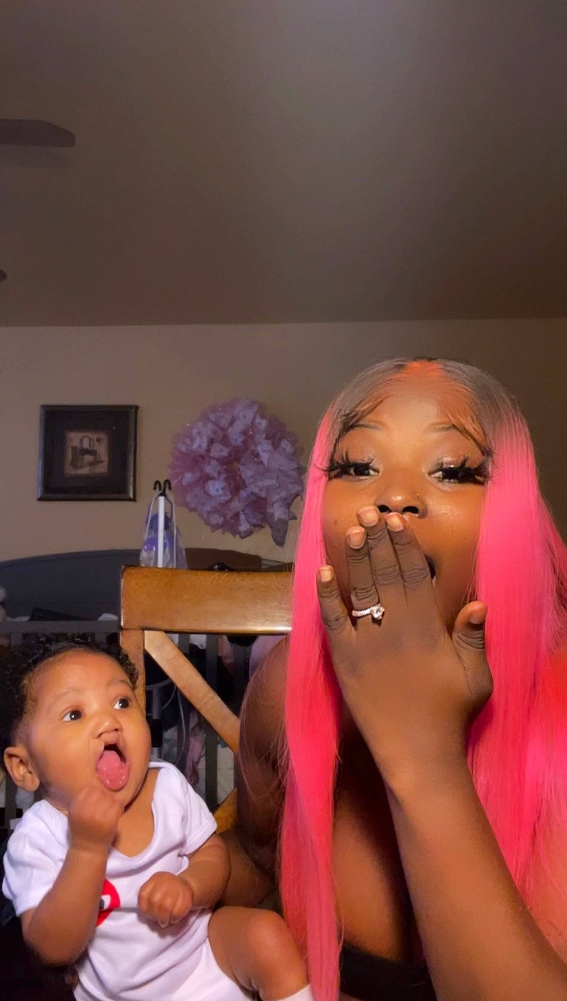 Kahlani joined the competition — help win amazing prizes! arm, chair, cheek, chin, eye, eyebrow, eyelash, facial_expression, finger, hair, hairstyle, hand, happy, head, lip, mouth, muscle, person, skin, surprise