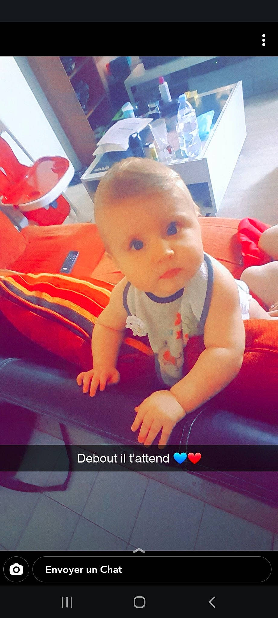 Chris participe au concours pour gagner de l'argent avec cette photo : baby, child, electronic_device, fun, leisure, person, play, product, smile, technology, toddler, toy