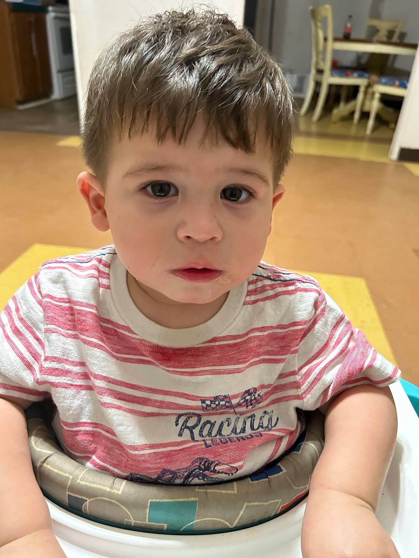 Zay Garcia is registered to the contest to win money with this photo: architecture, bathroom, boy, chair, child, clothing, diningtable, face, furniture, head, indoors, male, person, photography, portrait, room, sitting, t_shirt, table, toilet