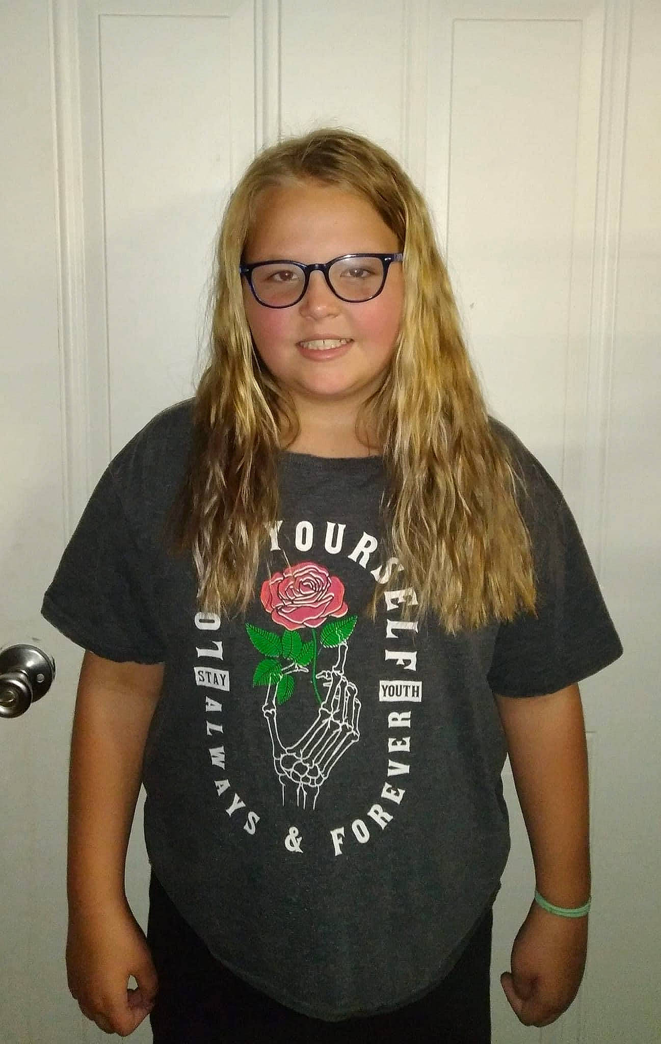 Maggie joined the competition — help win amazing prizes! active_shirt, arm, brown_hair, clothing, cool, eyelash, eyewear, fashion_design, glasses, happy, jewellery, joint, joy, layered_hair, necklace, person, shoulder, sleeve, smile, sportswear