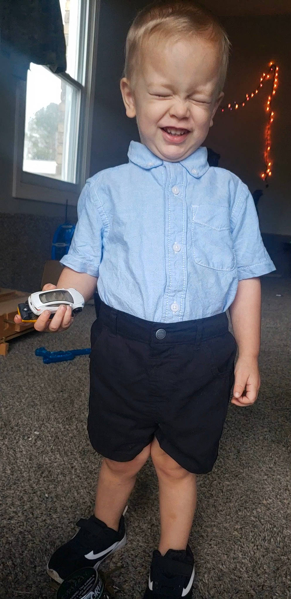 Dean joined the competition — help win amazing prizes! child, clothing, cool, denim, dress_shirt, fashion_accessory, footwear, formal_wear, glasses, jeans, joy, male, person, shirt, shoe, shorts, smile, sorrow, standing, t_shirt