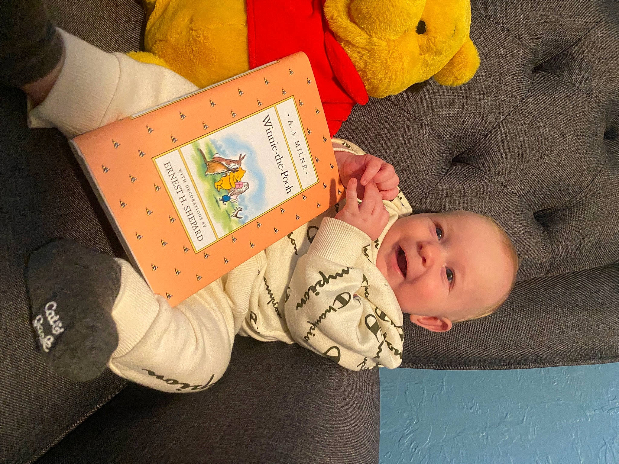 Beau joined the competition — help win amazing prizes! baby, baby_products, baby_safety, baby_sleeping, baby_toddler_clothing, baby_toys, bedtime, carmine, child, comfort, flooring, fun, linens, person, product, room, sleeve, smile, textile, toddler
