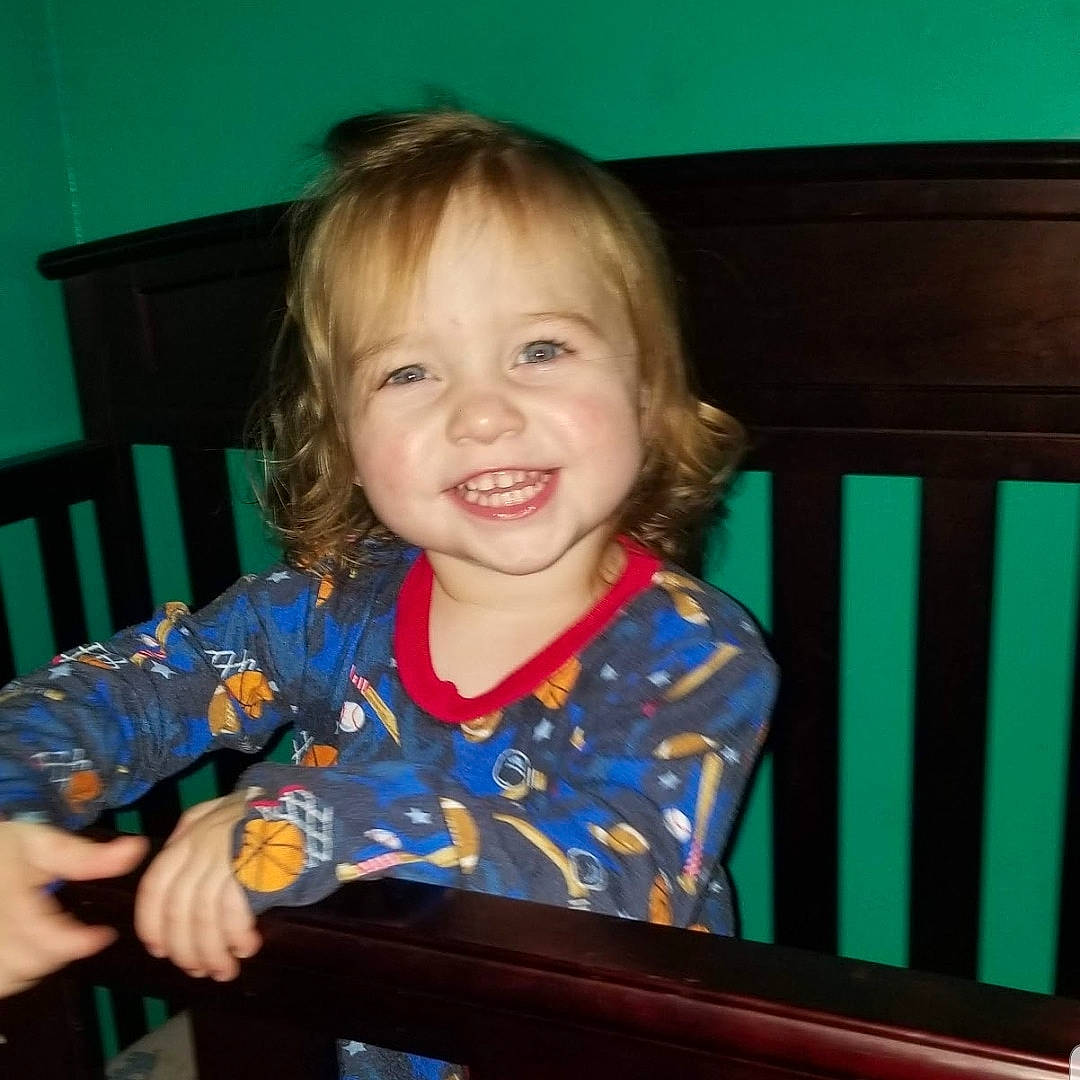 Kyrah joined the competition — help win amazing prizes! blond, child, eye, face, fun, hair, hairstyle, iris, joy, organ, person, play, smile, standing, toddler, tooth, vacation