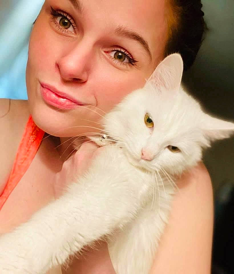 Kit is registered to the contest to win money with this photo: brown_hair, carnivore, cat, ear, eyebrow, eyelash, face, felidae, finger, flash_photography, fur, gesture, happy, jaw, lip, long_hair, nose, small_to_medium_sized_cats, smile, whiskers