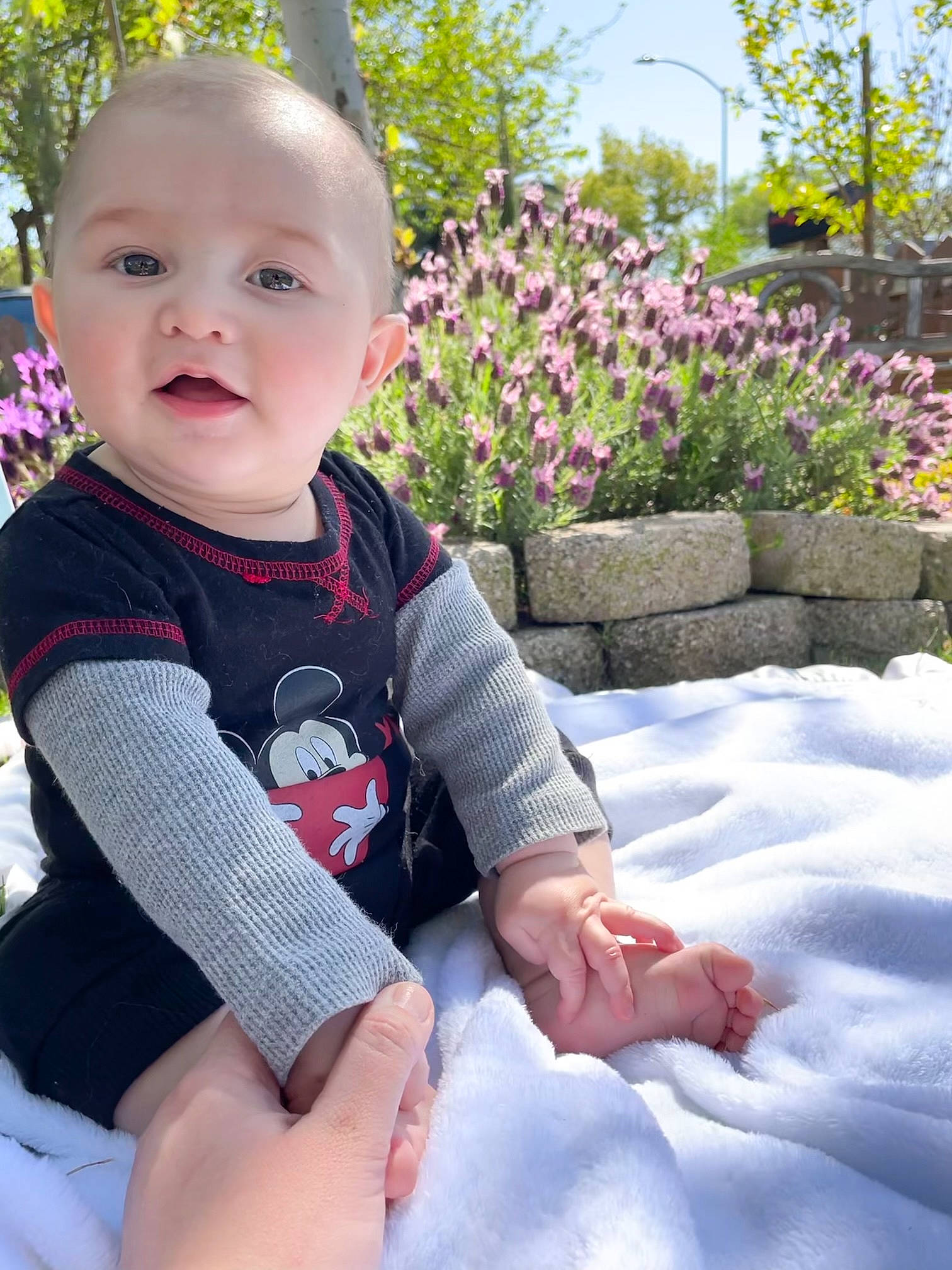 Leo joined the competition — help win amazing prizes! baby, baby_toddler_clothing, comfort, eye, flower, foot, fun, grass, happy, human_body, lap, leisure, lip, person, pink, plant, skin, sleeve, summer, toddler