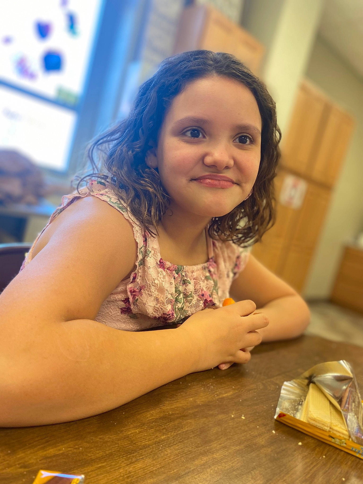 Alisianna is registered to the contest to win money with this photo: beauty, chair, child, event, fashion_design, flooring, fun, hand, happy, jewellery, joy, leisure, person, play, portrait_photography, recreation, room, sitting, smile, table