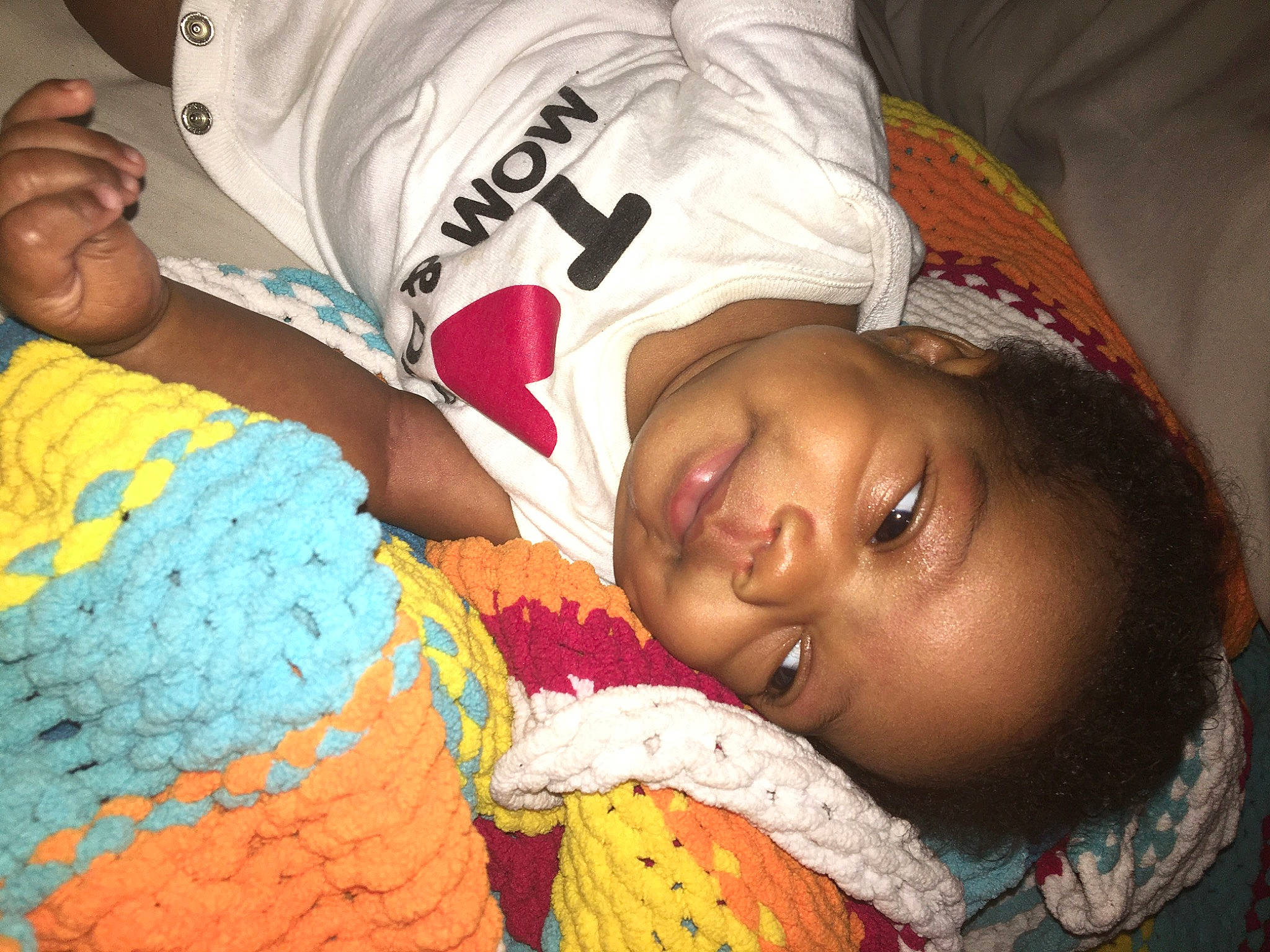 Ziiyah is registered to the contest to win money with this photo: baby, bedtime, birth, child, eye, nap, person, skin, sleep, textile, toddler