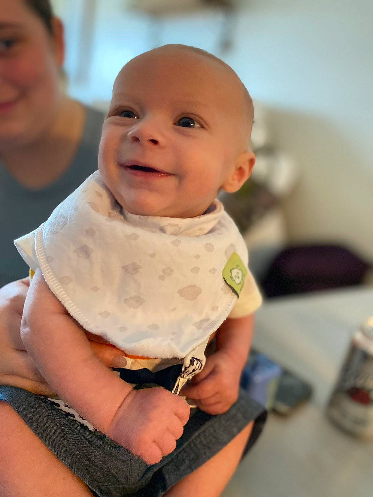 Tucker joined the competition — help win amazing prizes! abdomen, baby, baby_toddler_clothing, cheek, child, chin, dress, eye, face, facial_expression, finger, fun, happy, iris, person, shoulder, sitting, skin, smile, standing