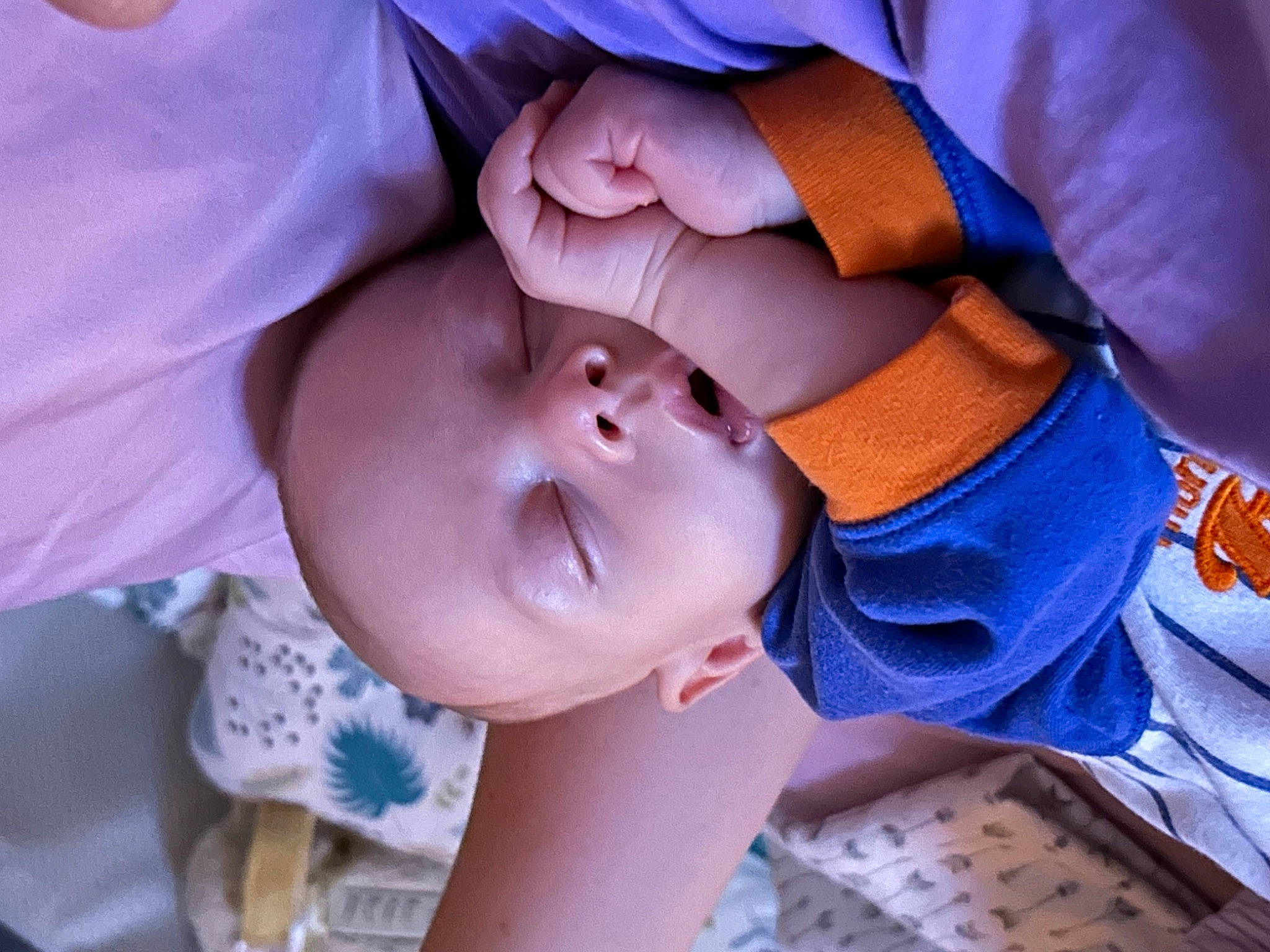 Tucker is registered to the contest to win money with this photo: baby, baby_toddler_clothing, cheek, electric_blue, eye, fashion_accessory, gesture, happy, hat, head, human_body, iris, lip, nail, nose, person, pink, purple, smile, thumb