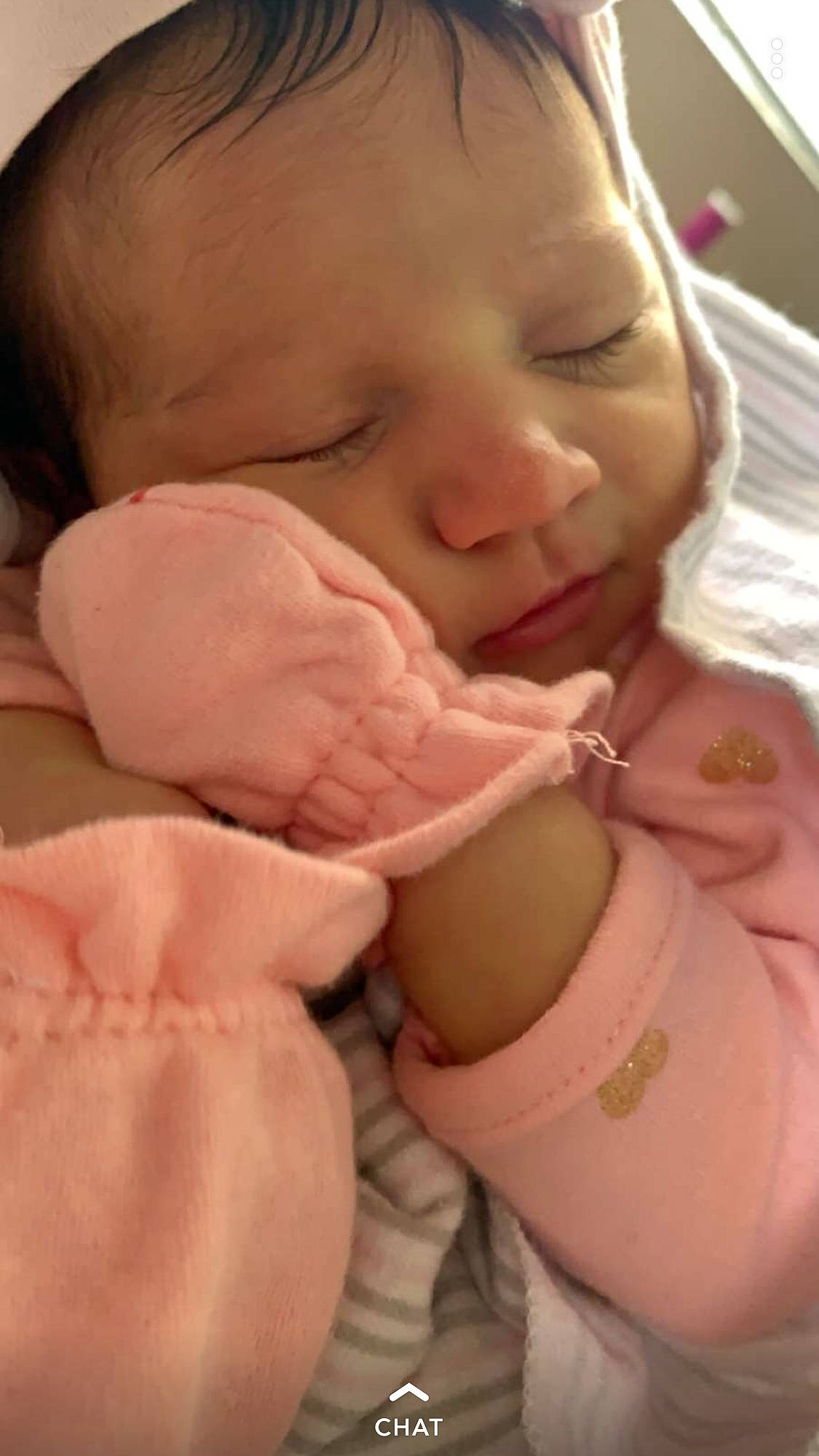 Analia joined the competition — help win amazing prizes! baby, birth, cheek, child, chin, face, finger, hand, head, lip, mouth, nose, person, pink, skin, thumb, toddler