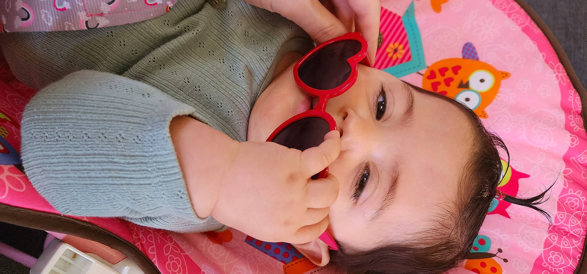 Natalie joined the competition — help win amazing prizes! cheek, eyelash, eyewear, finger, gesture, glasses, goggles, happy, lip, mouth, nail, neck, nose, person, pink, red, skin, sunglasses, textile, thigh