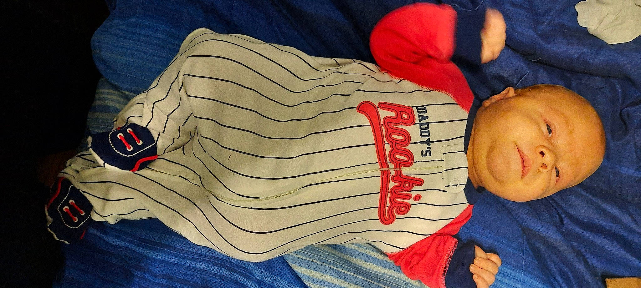 Ryan joined the competition — help win amazing prizes! abdomen, carmine, comfort, elbow, electric_blue, fashion_accessory, finger, flag, flag_of_the_united_states, gesture, human_leg, orange, person, personal_protective_equipment, sleeve, sportswear, t_shirt, textile, thigh, toddler