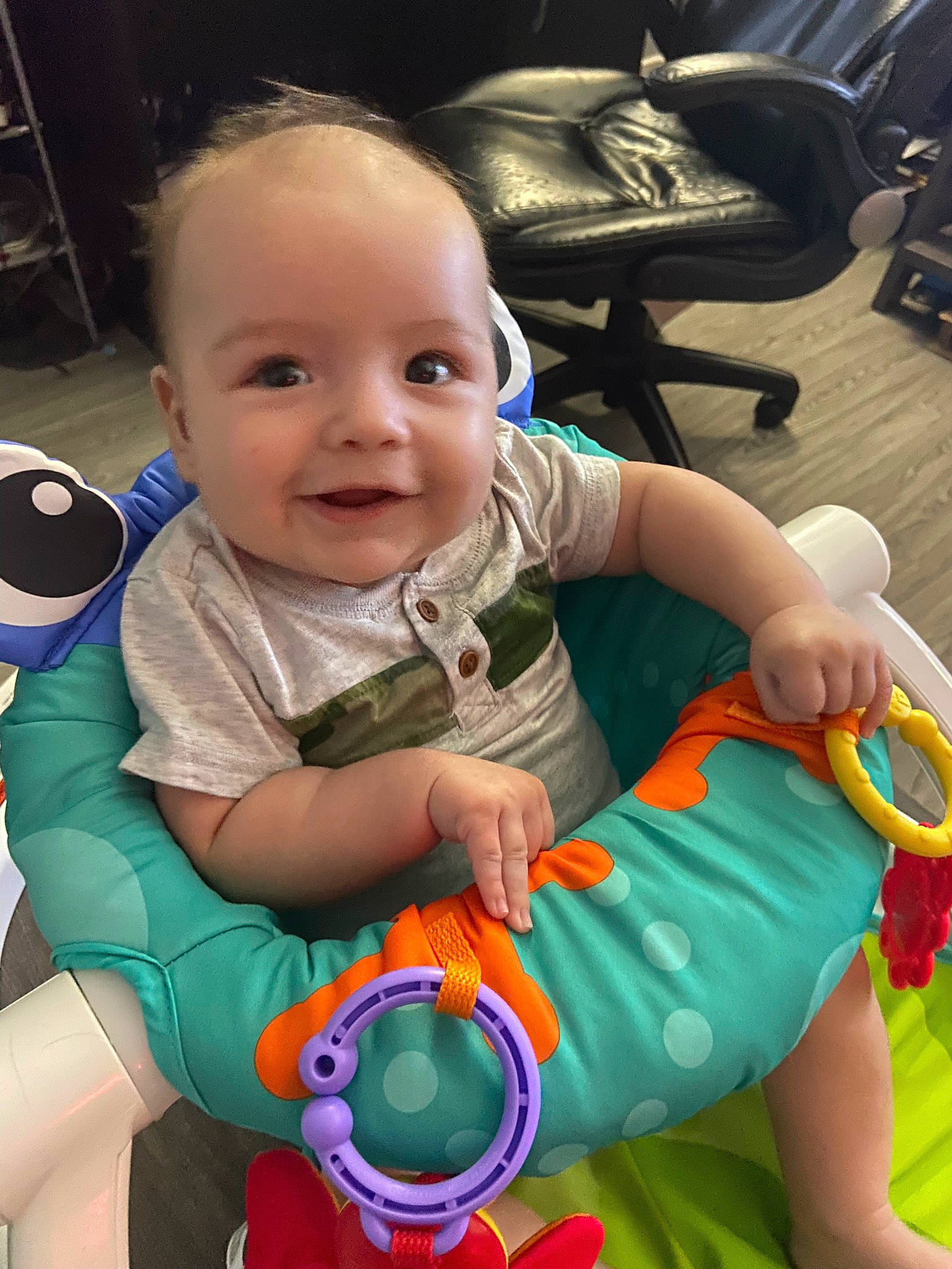 Jacob is registered to the contest to win money with this photo: baby, baby_toddler_clothing, cheek, child, cool, eye, facial_expression, finger, fun, happy, iris, joy, mouth, organ, person, product, skin, smile, snapshot, thumb