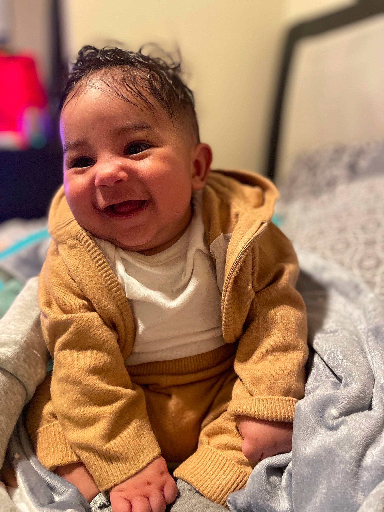 Sultan Jr joined the competition — help win amazing prizes! baby, baby_toddler_clothing, cheek, chin, comfort, ear, eye, eyebrow, happy, headgear, human_body, iris, jacket, joy, lip, mouth, nose, person, skin, sleeve