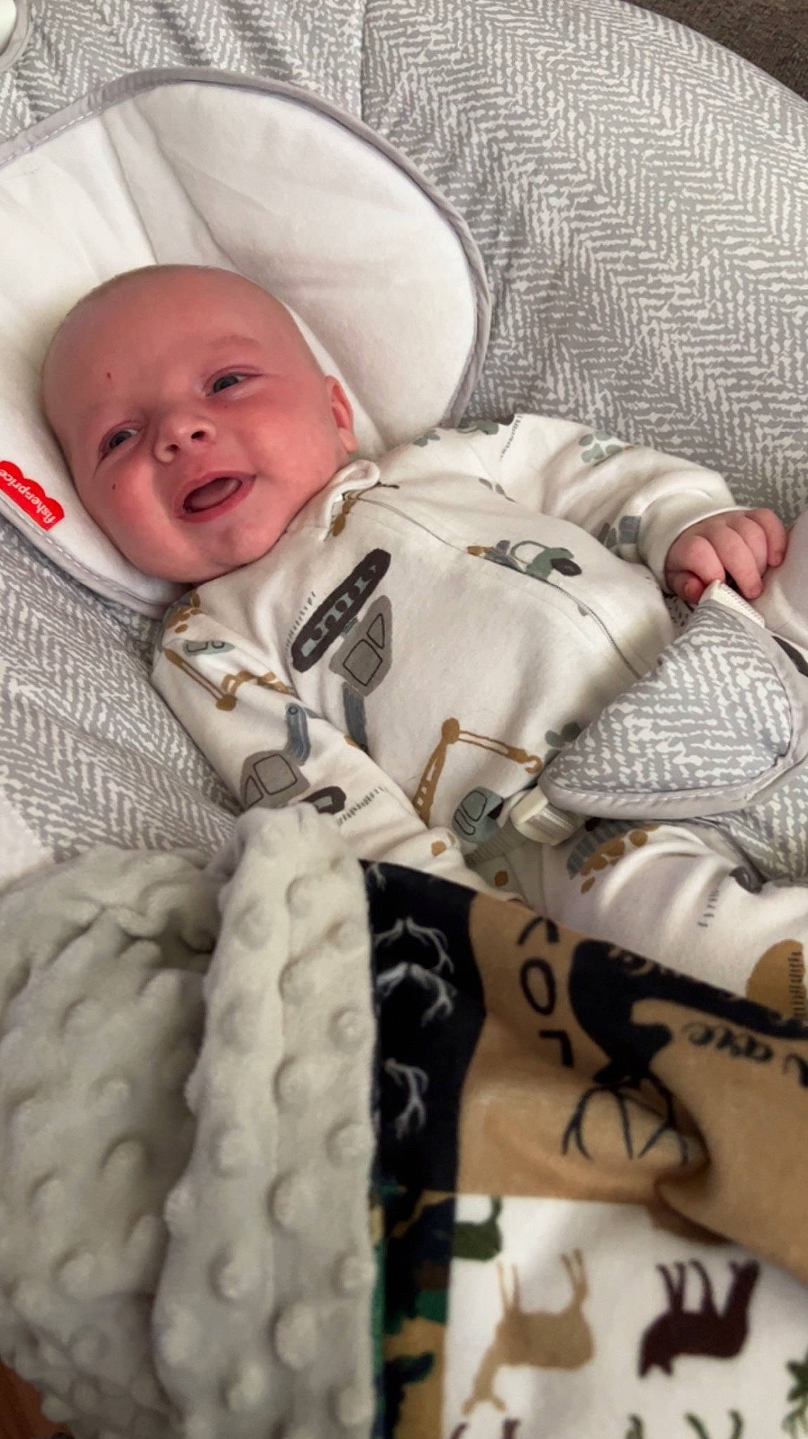 Beau is registered to the contest to win money with this photo: baby, baby_products, baby_safety, baby_sleeping, baby_toddler_clothing, bedding, bedtime, cheek, child, comfort, design, happy, linens, pattern, person, room, sleeve, smile, textile, toddler