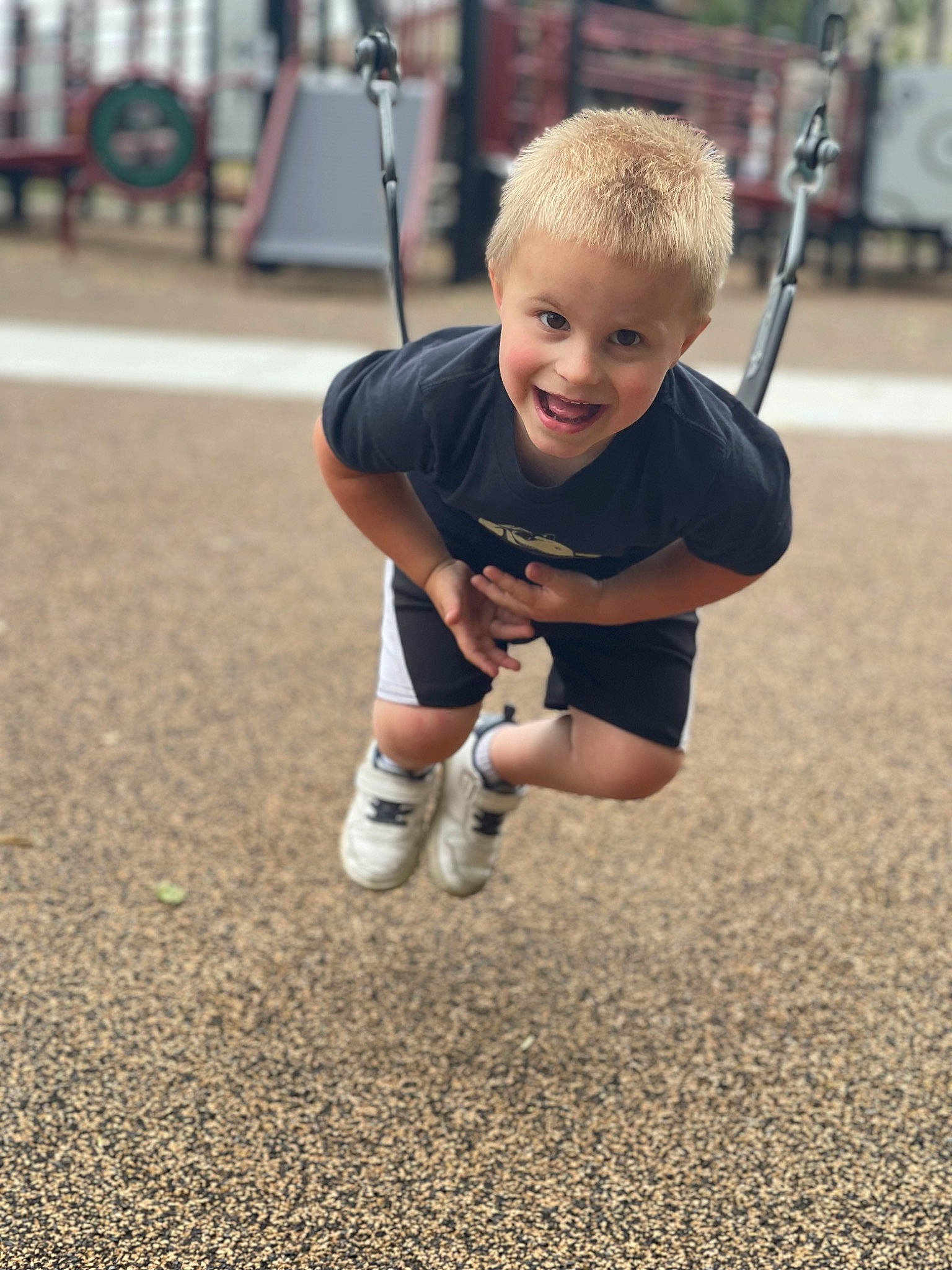 Brayden joined the competition — help win amazing prizes! asphalt, baby, city, electric_blue, flooring, foot, grass, human_leg, joy, knee, leg, leisure, person, recreation, road_surface, shorts, sleeve, smile, t_shirt, tire