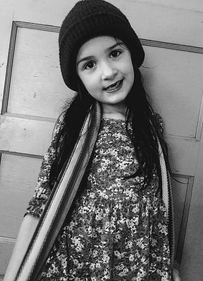 Makayla joined the competition — help win amazing prizes! beanie, beauty, black, black_and_white, black_hair, cap, child_model, clothing, eye, fashion_accessory, hat, headgear, joy, lady, lip, long_hair, monochrome, person, photo_shoot, photography