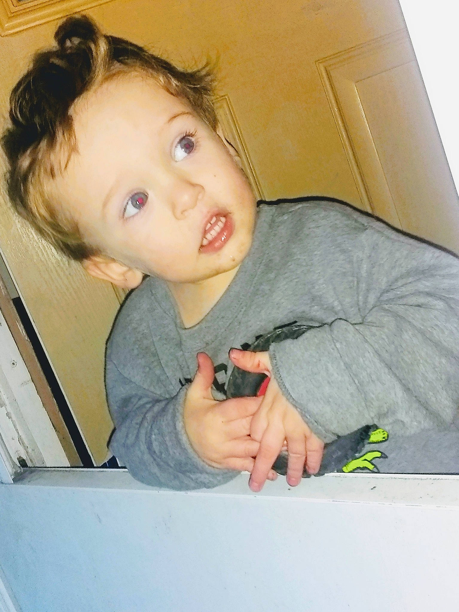 Konner is registered to the contest to win money with this photo: baby, cheek, child, chin, ear, eye, finger, forehead, hairstyle, lip, nose, person, skin, toddler