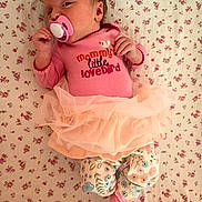 Scarlett joined the competition — help win amazing prizes! baby, bed, blanket, bodypart, clothing, couch, crib, cushion, dress, face, finger, furniture, hand, head, homedecor, newborn, person, photography, portrait, sitting