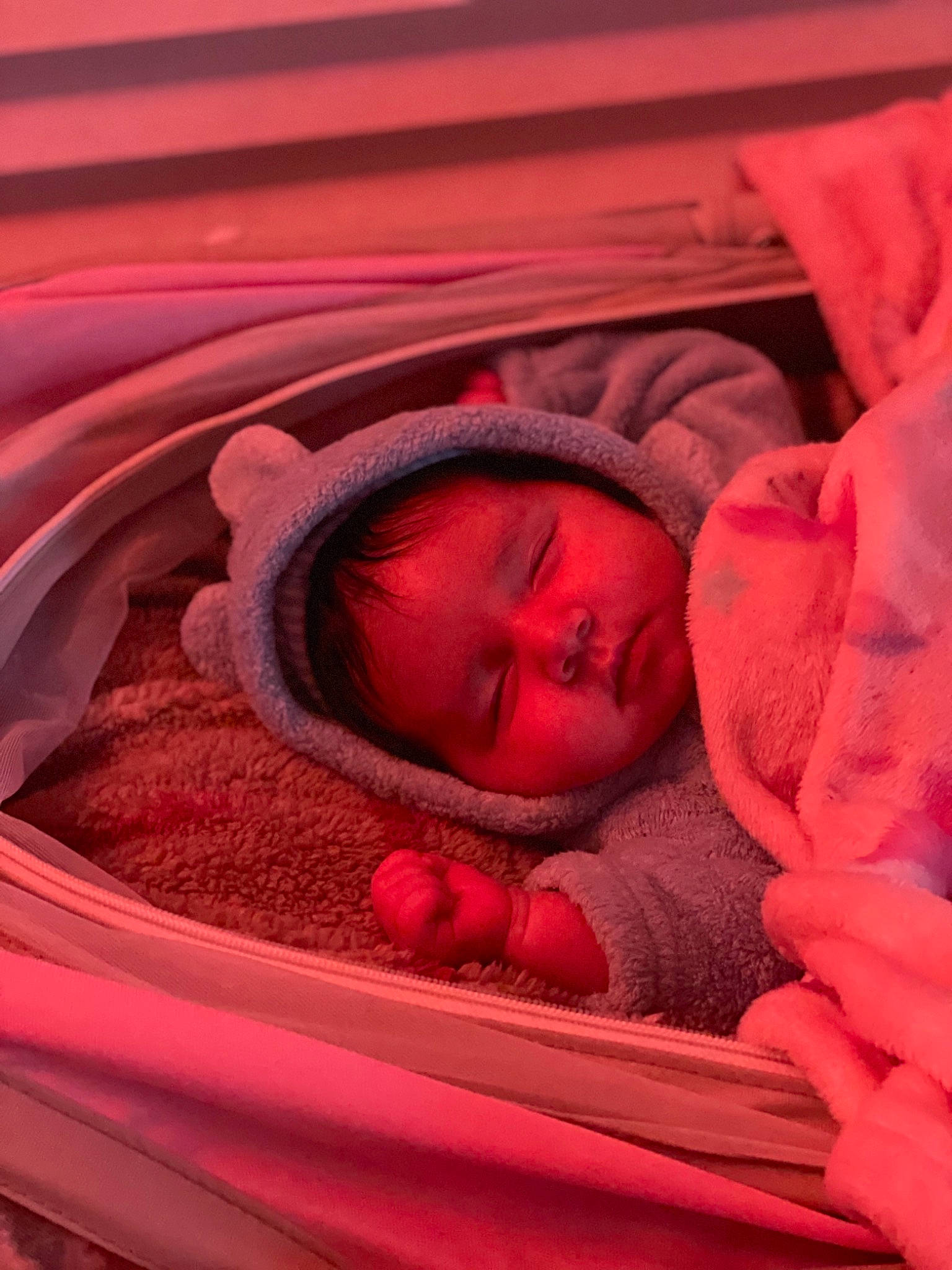 Athena joined the competition — help win amazing prizes! baby, baby_safety, baby_sleeping, baby_toddler_clothing, cheek, comfort, head, human_body, infant_bed, lip, magenta, mouth, nose, orange, person, pink, product, skin, textile, tints_and_shades