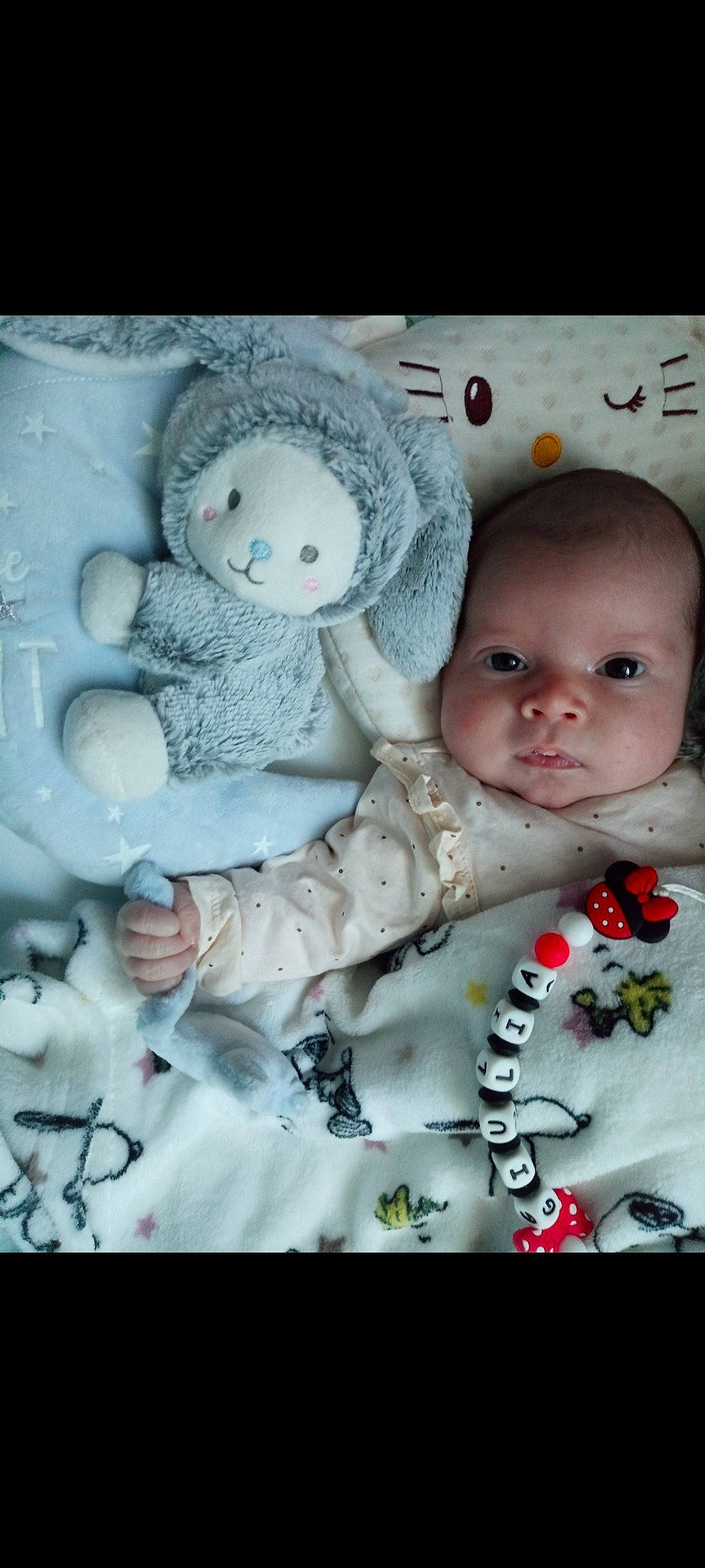 Giulia a rejoint le concours — aidez-le/la à gagner de superbes lots ! baby, baby_products, baby_sleeping, baby_toddler_clothing, cheek, child, comfort, doll, fur, happy, linens, nose, pattern, person, product, skin, stuffed_toy, teddy_bear, textile, toddler