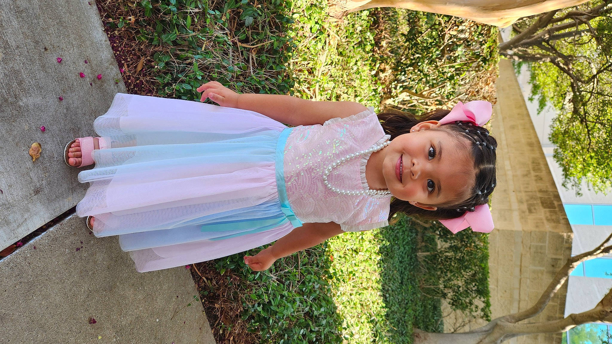 Sophia joined the competition — help win amazing prizes! baby_toddler_clothing, child, day_dress, dress, fashion_accessory, fun, grass, happy, hat, joy, leisure, magenta, pattern, people_in_nature, person, pink, plant, skin, smile, toddler