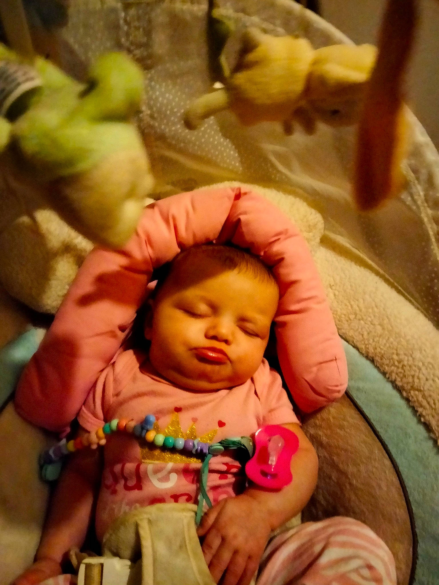 Chloe is registered to the contest to win money with this photo: baby, baby_toddler_clothing, cheek, comfort, eye, finger, gesture, hair, happy, human_body, mammal, mouth, nail, nose, person, pink, skin, thumb, toddler, vertebrate